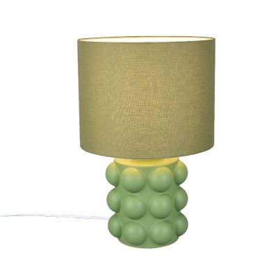 Lampe de table en céramique verte, Cihad, avec interrupteur