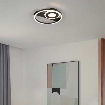Lampe plafond design noire, Jantuano, 22W, 3000K LED