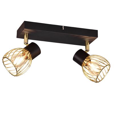 Spot plafond industriel noir, Amaya