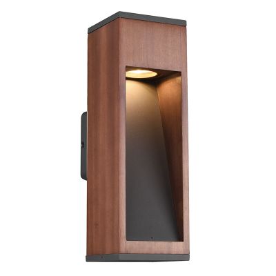 Luminaire extérieur en bois marronne, Tiziana, IP44