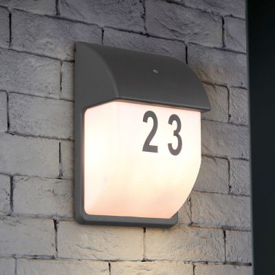 Applique extérieur avec capteur crépusculaire moderne anthracite, Remmert, IP44