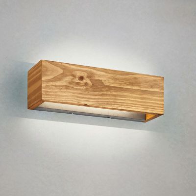 Applique up and down en bois marronne, Deka, 13W, 3000K LED