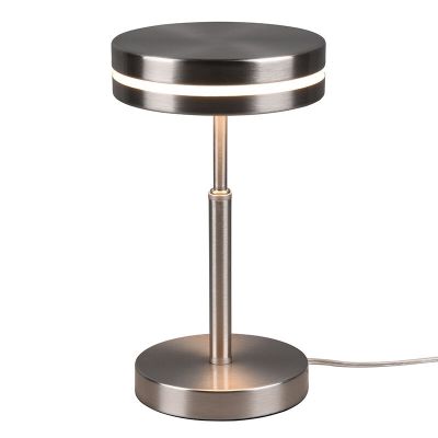 Lampe de table moderne nickel, Marjon, 6W, 3000K LED, avec interrupteur