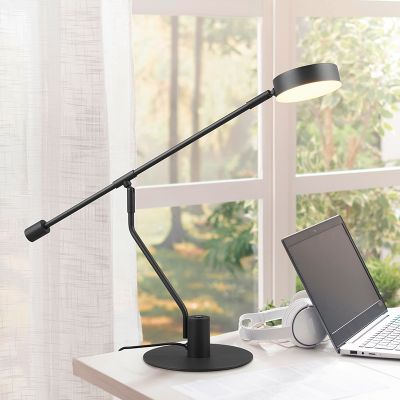 Lampe de table moderne noire, Koendert, 6W, white switch LED, avec variateur tactile