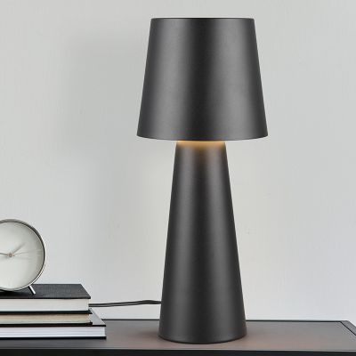 Lampe de table moderne noire, Lillyam, avec interrupteur