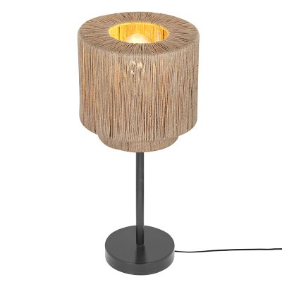 Lampe de table rustique beige, Rinus