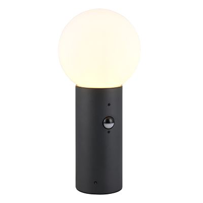 Lampadaire extérieur avec détecteur de mouvement moderne anthracite, Ouarda, IP44
