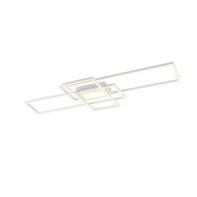 Lampe plafond moderne blanche, Retan, 60W, blanc chaud à froid réglable LED, avec télécommande