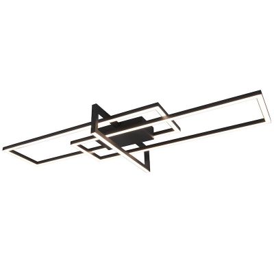 Lampe plafond moderne noire, Hatun, 34W, 3000K LED
