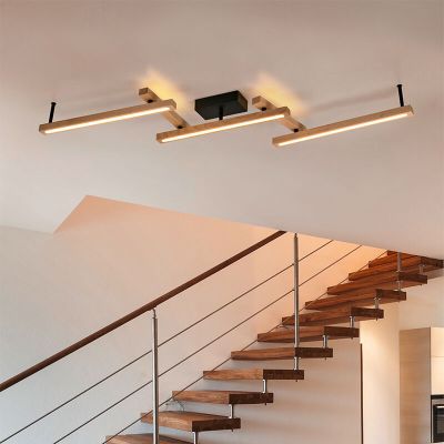 Lampe plafond moderne marronne, Kelley, 36W, blanc chaud à froid réglable LED, avec télécommande