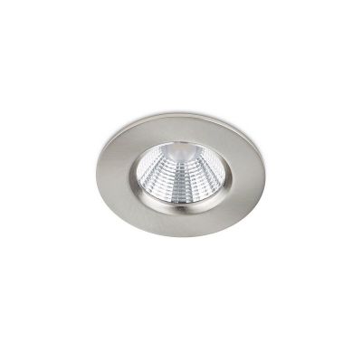 Spot encastré salle de bain moderne nickel, Iman, 5W, 3000K LED, IP65