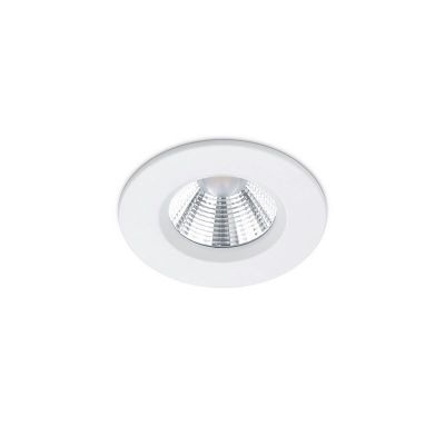 Spot encastré salle de bain moderne blanc, Iman, 5W, 3000K LED, IP65
