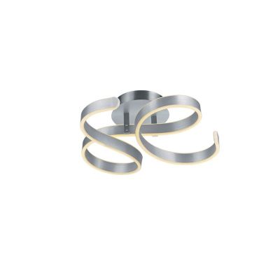 Lampe plafond moderne argentée, Davu, 40W, 3000K LED