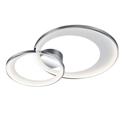 Lampe plafond moderne chromée, Kendi, 36W, 3000K LED