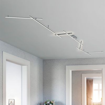 Lampe plafond moderne nickel, Kandla, 20W, 3000K LED