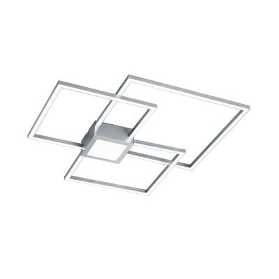 Lampe plafond moderne nickel, Kimoni, 38W, 3000K LED