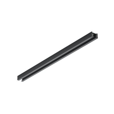 Rail électrifié 50cm pour éclairage sur rail biphasé, métal, noir
