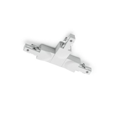 Pièce en T avec guide, plastique, blanc