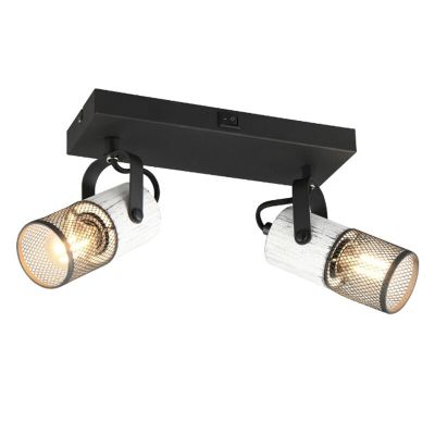 Spot mural vintage noir, Marjet, avec interrupteur