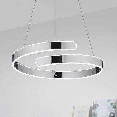 Suspension design chromée, Resy, 37W, 4000K LED, gradable en 3 étapes