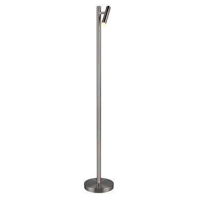 Lampadaire rechargeable moderne nickel, Peniguet, 3W, blanc chaud à froid réglable LED, avec variateur tactile