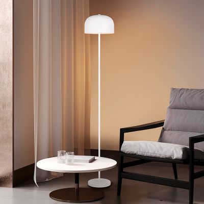 Lampadaire rechargeable moderne blanche, Dustin, 2,5W, 3000K LED, gradable en 3 étapes