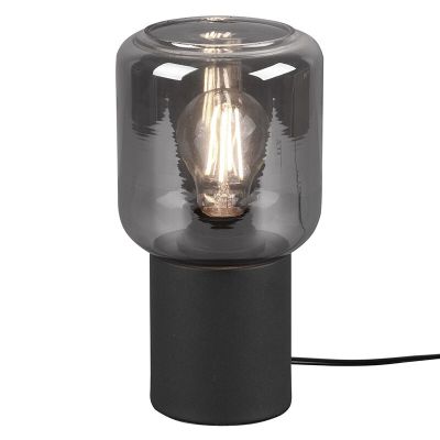 Lampe de table moderne noire, Gail, avec interrupteur