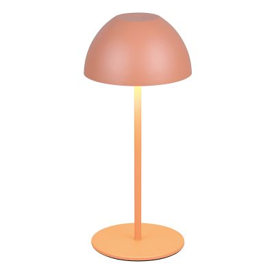 Lampe de table rechargeable en plastique orange, Mikhail, 2W, 3000K LED, IP44, avec variateur tactile
