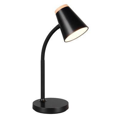 Lampe de table moderne noire, Rahul, 4,5W, 3000K LED, avec interrupteur