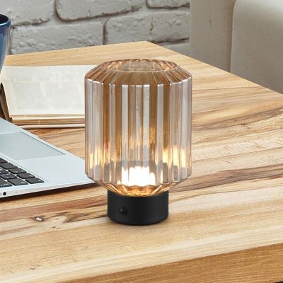 Lampe de table rechargeable rétro noire, Tamer, 2W, 3000K LED, avec variateur tactile