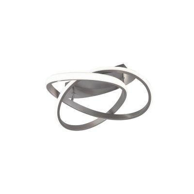 Lampe plafond moderne nickel, Sanura, 18W, 3000K LED