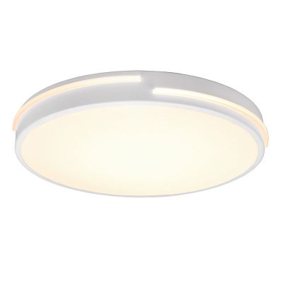 Lampe plafond moderne blanche, Fadi, 24W, blanc chaud à froid réglable LED, avec télécommande