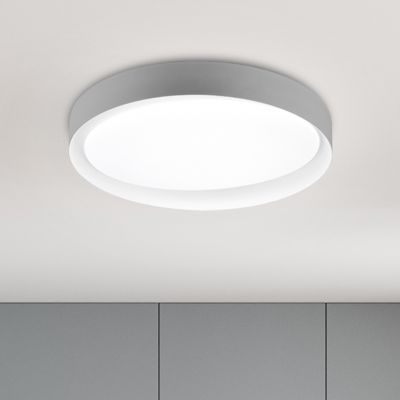 Lampe plafond moderne grise, Joas, 24W, blanc chaud à froid réglable LED, avec télécommande