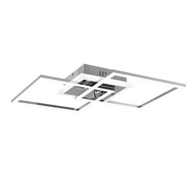 Lampe plafond moderne chromée, Semira, 25W, 4000K LED, gradable en 3 étapes