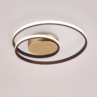 Lampe plafond moderne couleur rouille, Sassandra, 22W, 3000K LED, gradable en 3 étapes