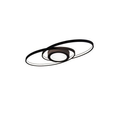 Lampe plafond moderne anthracite, Sarama, 27W, 3000K LED