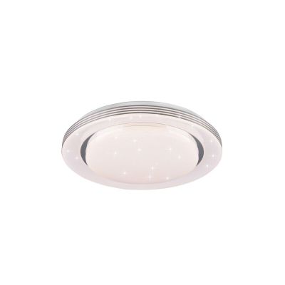 Lampe plafond moderne blanche, Alpha, 22W, blanc chaud à froid réglable LED, avec télécommande
