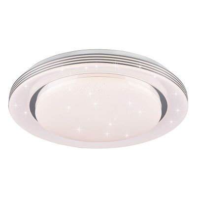 Lampe plafond moderne blanche, Alpha, 22,5W, blanc chaud à froid réglable LED, avec télécommande