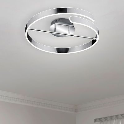 Lampe plafond design chromée, Resy, 37W, 4000K LED, gradable en 3 étapes