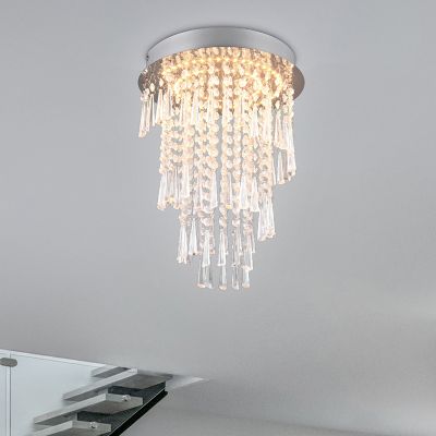 Lustre design chromé, Sjon, 18W, blanc chaud à froid réglable LED, gradable en 3 étapes