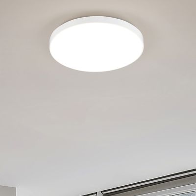 Lampe plafond en plastique blanche, Sharde, 18W, 4000K LED, IP44