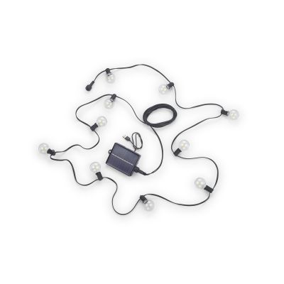 Guirlande lumineuse solaire, 10 ampoules, 2700K, 0,5W
