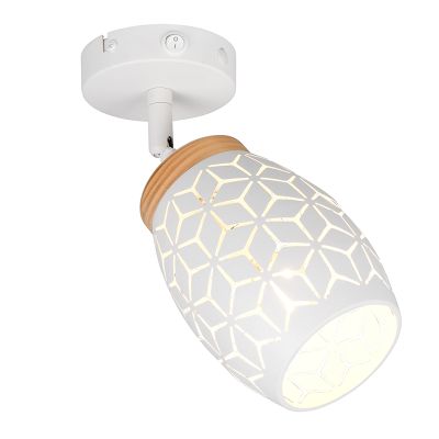 Spot mural moderne blanc, Delana, avec interrupteur