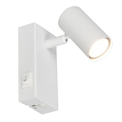 Applique murale moderne blanche, Suradj, avec interrupteur