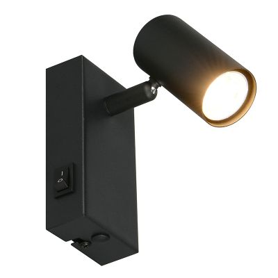 Applique murale moderne noire, Suradj, avec interrupteur