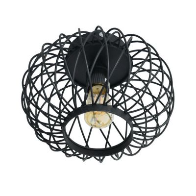Lampe plafond noire industrielle, Asli