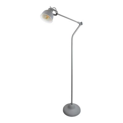 Lampadaire gris industriel, Redon, avec interrupteur
