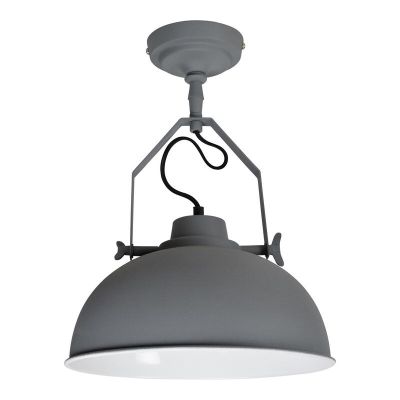 Lampe plafond grise industrielle, Fellen