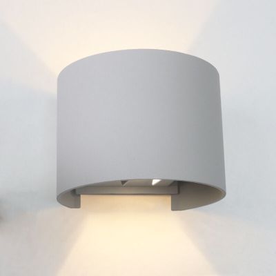 Applique up and down grise moderne, Dion, 6W, 3000K LED, IP65