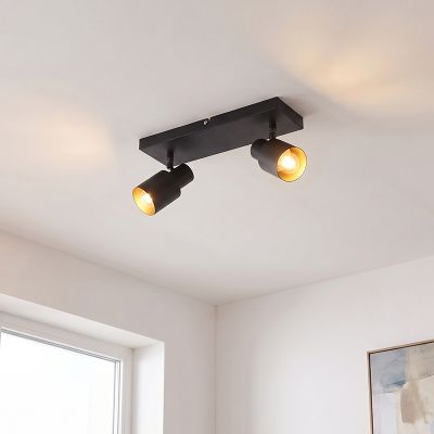 Spot plafond noir en aluminium, Eleno